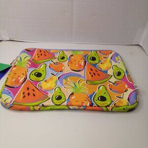 Tabitha Brown Target 15” Tech Sleeve Laptop Tablet Colorful Fruit Print  NEW